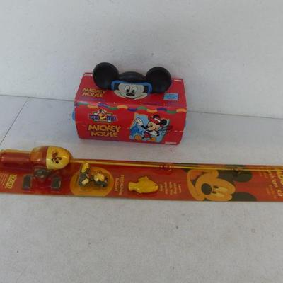 Vintage 2000 Mickey's Stuff For Kids/Zebco Catch'em Kit - Rod, Reel & Tackle Box - New in Packages