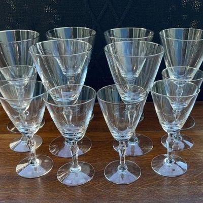 6 Crystal Stemmed Water Goblets With Silver Rim * Fostoria?
Art