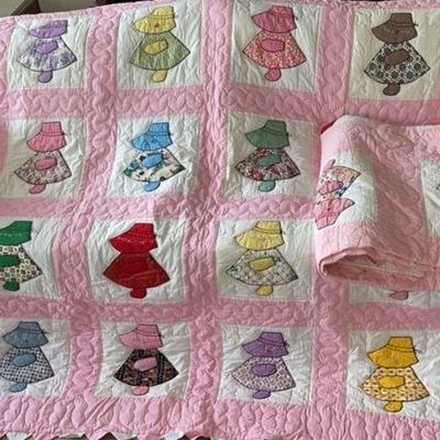 Beautiful Quilt Handmade 82x70” * Second Quilt In Poor Condition 84x68”
