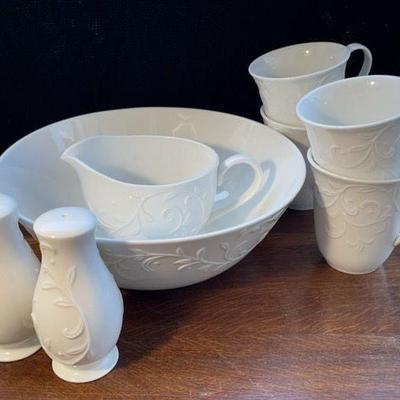 LENOX Opal Innocence Carved China Set
