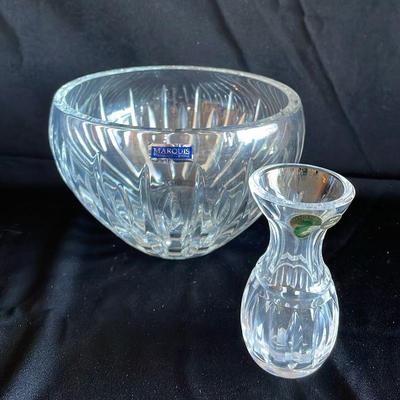 Waterford Crystal Bud Vase * Marquis Waterford Crystal Bowl
