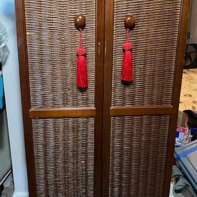 Jewelry Armoire * Wicker and Wood
