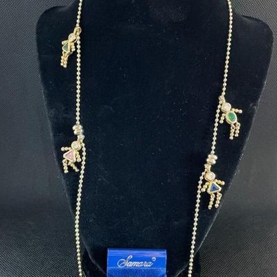 24K Yellow Gold Crystal Birthstone Figures * Necklace * Extra Charm
