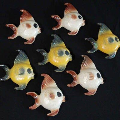 Vintage Ceramicraft Of San Clemente * School Of Iridescent Fish (7)
