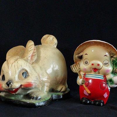 Vintage Piggy & Bunny Banks
