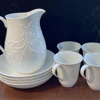 LENOX Opal Innocence Carved China Set
