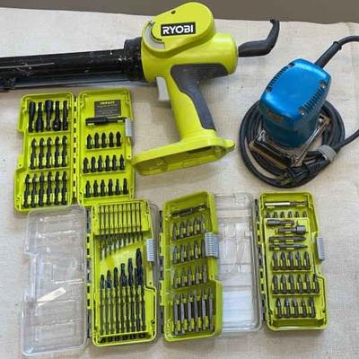 Ryobi bit sets plus finishing sander