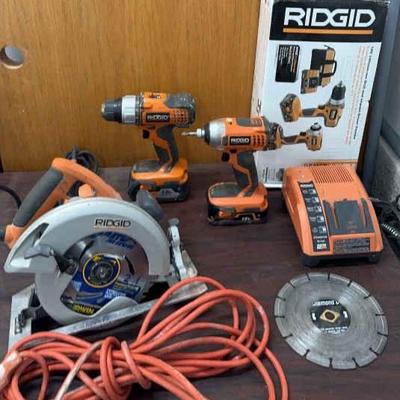 Ridgid  cordless 18v power tool set