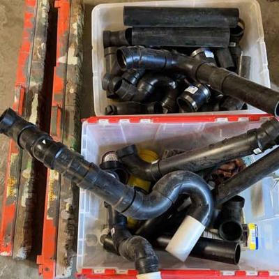Plumbing lot plus metal sawhorses