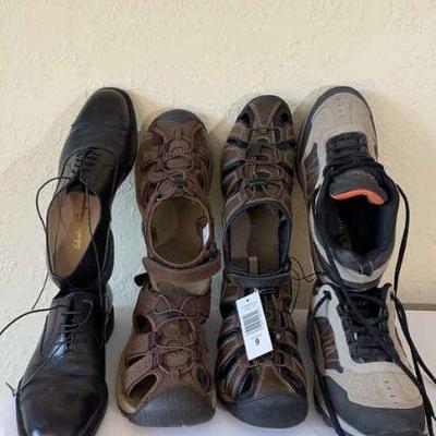 Mens Shoes Size 9 * Feragamo Dress Shoes * Denali Trail Shoes * 1 New And 1 Used Casual Shoes
