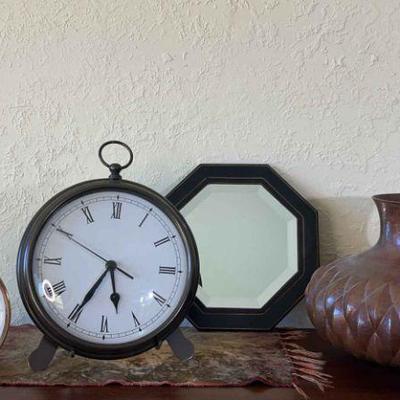 Pottery Barn Clock * Vase * Mirror * Plate * Tapestry
