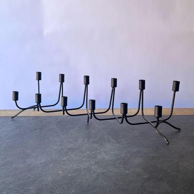 MID CENTURY CANDLE HOLDER | Perfect for fitting inside a fireplace! - l. 29 x h. 7-1/2 in

