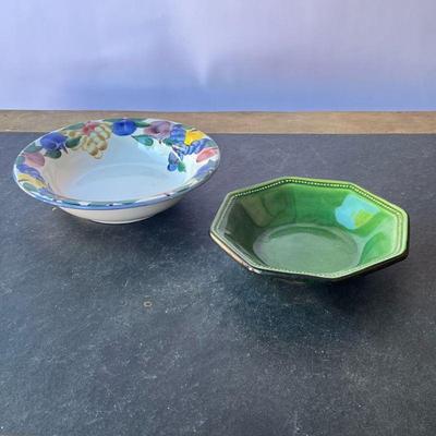 DANSK BOWL AND MARKED BOWL | 1 marked Poterie Milton s. Dieulefit 1 Dansk fruit bowl. - l. 13-1/2 x h. 3 in

