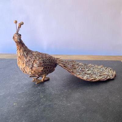 DECORATIVE PEACOCK | l. 20 x w. 9 x h. 11-1/2 in

