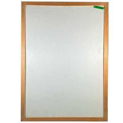 CUSTOM MILLED WOOD GERMAN FRAME | Custom-made frame with a natural colored unfinished wood; insert 34 x 48 in. - w. 37.5 x h. 51 in...