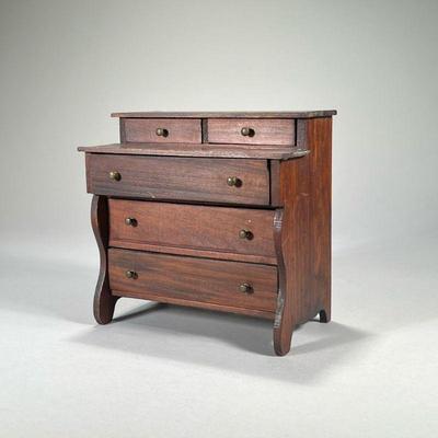 MINIATURE FIVE DRAWER CHEST | l. 9 x w. 6 x h. 9 in

