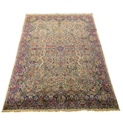 VERY FINE ANTIQUE SCULPTED PERSIAN CARPET | Early 20th c, finely knotted Persian carpet with a medium-high pile. - l. 15 x w. 10-2 ft

