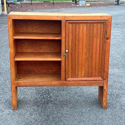 ANTIQUE WOODEN KITCHEN STORAGE CABINET | l. 46 x w. 12 x h. 45 mm

