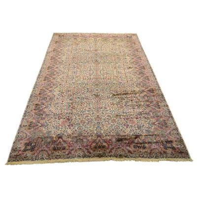 VINTAGE KARASTAN KIRMAN CARPET | The Rolls Royce of carpets! intricately woven colorful patterns of vines and blooming flowers. - l. 20 x...