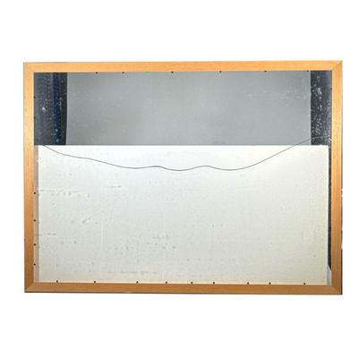 CUSTOM MILLED WOOD GERMAN FRAME | Opening 35 x 48.5 in., wired to hang horizontally. - w. 37 x h. 51 in (overall)

