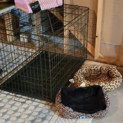 Dog Crate and Accessories 