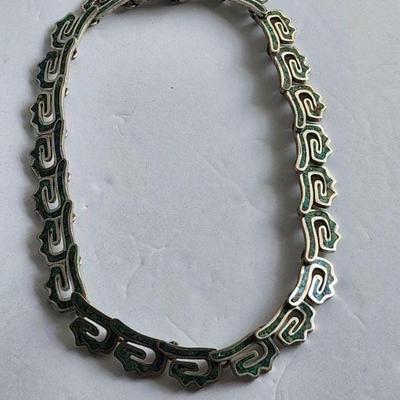 Sterling & Malachite Necklace