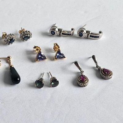 6 Pairs of Gold Earrings 