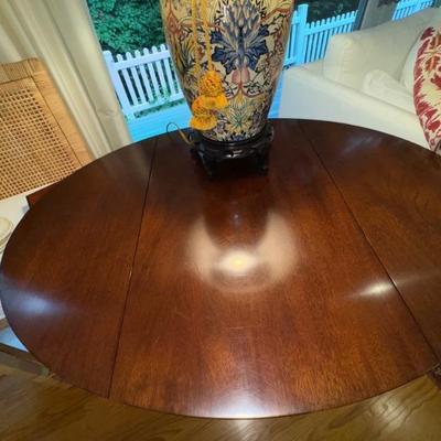 Pair of Stickley Dropleaf Inlaid Side Tables 