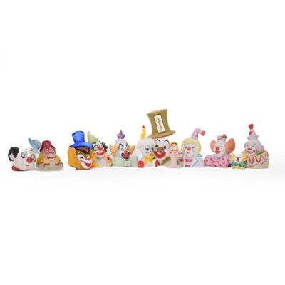 Lot Of Assorted Vintage Clown Heads ft. Murrano, Enesco + More