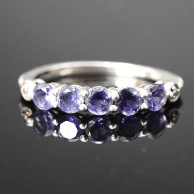 925 Sterling Silver & Tanzanite Ring 