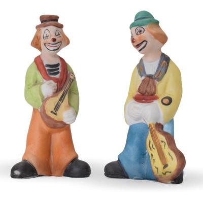 Vintage Pair Of UCGC Hand Painted Ceramic Clown Figurines