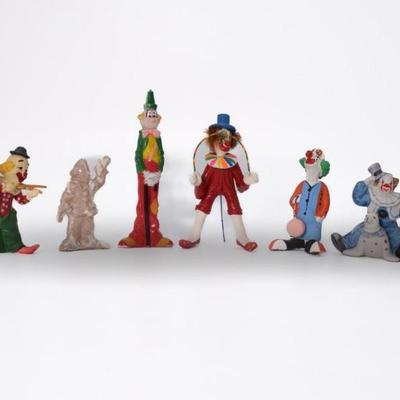 Lot Of 8 Assorted Clown Figurines ft. Enesco