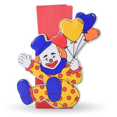Clown With Balloons Pencil Holder & Notes Paper Sheets