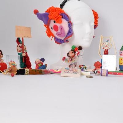 Lot Of Assorted Clown Themed Vintage Items ft. Enesco + More