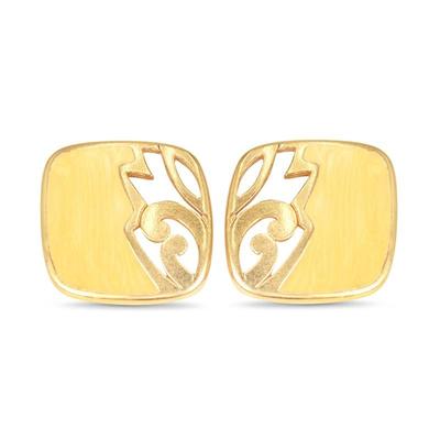 Butterscotch Swirled Pearlized Enamel Earrings