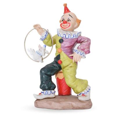 Vintage Lefton Porcelain Hand Painted Clown Figurine