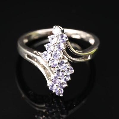 925 Sterling Silver & Tanzanite Multi Stone Ring