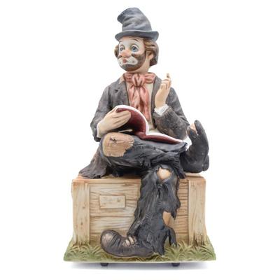 Melody In Motion Willie The Whistler Clown Hand Painted Porcelain Figure Statue