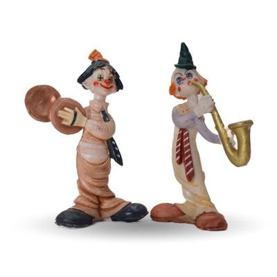 Pair Of Fontanini Depose Italy Clown Figurines