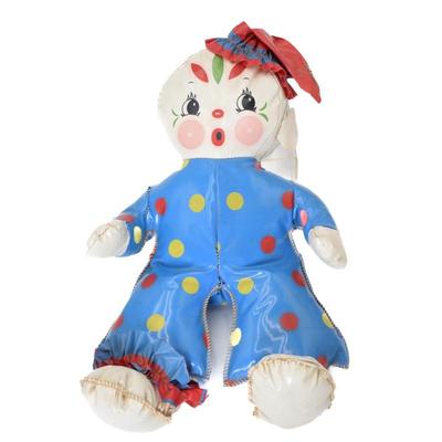 Vintage Vinyl Stuffed Clown Doll w/ Hat