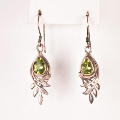 925 Sterling Silver & Peridot Earrings