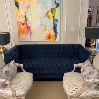 BLUE VELVET COUCH