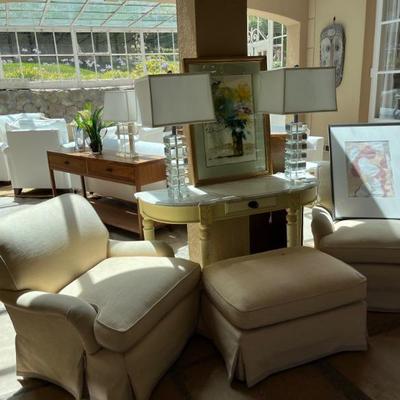 MATCHING CHAIRS/OTTOMAN