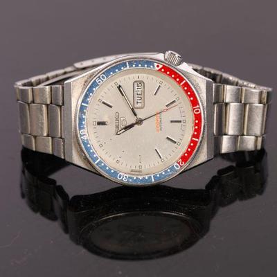 Vintage Pepsi Seiko Sports 5 automatic watch