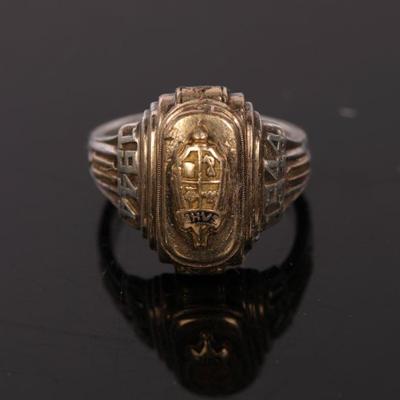 14K Gold & Sterling 1944 Class ring