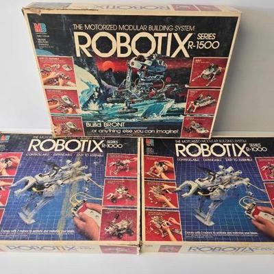 #8128 • (3) Milton Bradley Robotix Toys
