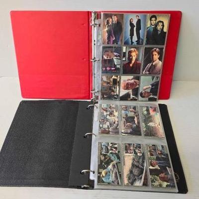 #8152 • (2) Card Albums with Topps The X-Files Trading Cards
