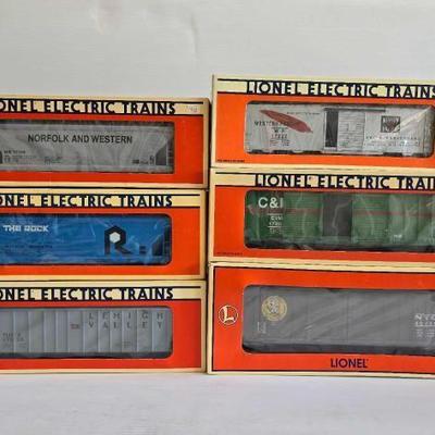 #8520 • 6 Lionel Box Cars
