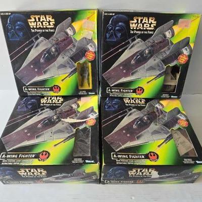 #8184 • (4) Kenner Star Wars tThe Power of the Force A-Wing Fighters
