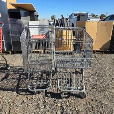 #81014 • Two Metal Shopping Carts
